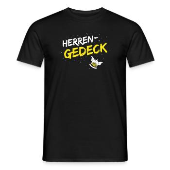 Herrengedeck, the pub classic! - Men's T-Shirt - black - Front - AI Model Male 178 light (178cm)