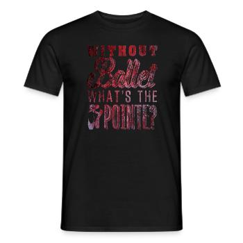 Ballet Dancing - Men's T-Shirt - black - Front - AI Model Male 178 light (178cm)
