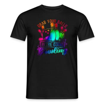Bowling Kegeln Bowler - T-shirt homme - noir - Devant - AI Model Male 178 light (178cm)