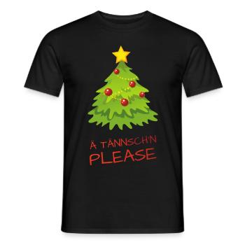 Ä Tännsch'n Please - Männer T-Shirt - Schwarz - Vorne - AI Model Male 178 light (178cm)