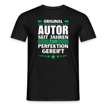 Author matured to perfection - Men's T-Shirt - black - Front - AI Model Male 178 light (178cm)