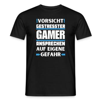 Don't appeal to stressed gamers! - Men's T-Shirt - black - Front - AI Model Male 178 light (178cm)