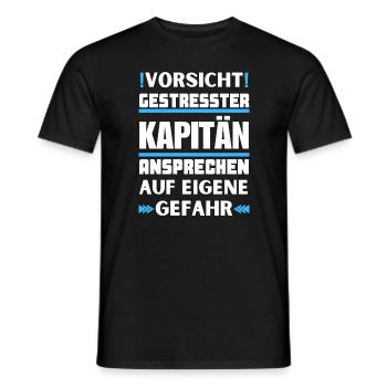 Ne parlez pas à un capitaine stressé ! - T-shirt homme - noir - Devant - AI Model Male 178 light (178cm)
