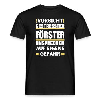 Ne parlez pas à un forestier stressé ! - T-shirt homme - noir - Devant - AI Model Male 178 light (178cm)