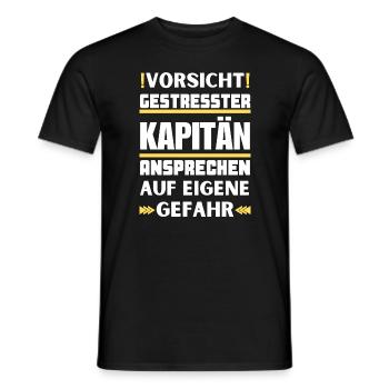 Ne parlez pas à un capitaine stressé ! - T-shirt homme - noir - Devant - AI Model Male 178 light (178cm)