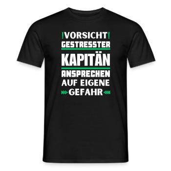 Ne parlez pas à un capitaine stressé ! - T-shirt homme - noir - Devant - AI Model Male 178 light (178cm)