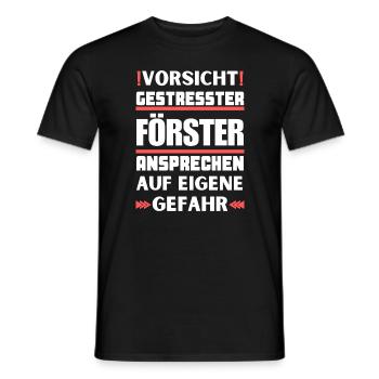 Ne parlez pas à un forestier stressé ! - T-shirt homme - noir - Devant - AI Model Male 178 light (178cm)