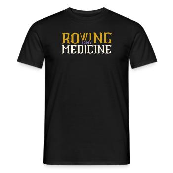 Rowing is my medicine - Men's T-Shirt - black - Front - AI Model Male 178 light (178cm)