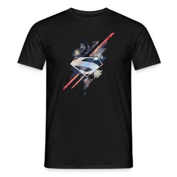 Superman Logo Galaxy - T-shirt homme - noir - Devant - AI Model Male 178 light (178cm)