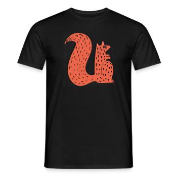 Écureuils avec ombres - T-shirt homme - noir - Devant - AI Model Male 178 light (178cm)