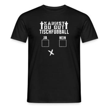 Kannst du gut Tischfußball Kickern Wuzzler - Männer T-Shirt - Schwarz - Vorne - AI Model Male 178 light (178cm)