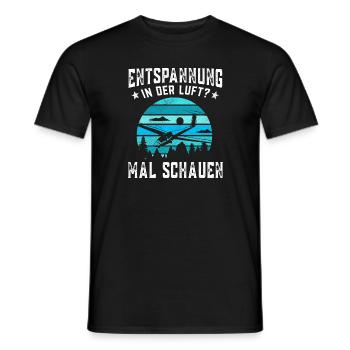 Entspannung in der Luft Segelfliegen Segelflug - Männer T-Shirt - Schwarz - Vorne - AI Model Male 178 light (178cm)
