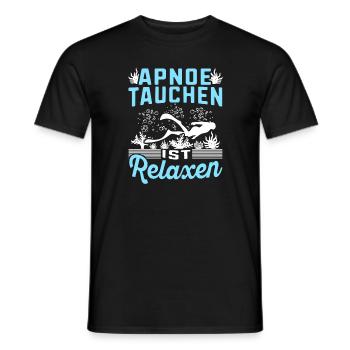 Apnoe Tauchen ist Relaxen Taucher Geschenk - Männer T-Shirt - Schwarz - Vorne - AI Model Male 178 light (178cm)