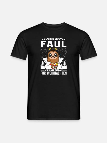 Ich bin nicht Faul Weihnachten Lustiges Faultier - Männer T-Shirt - Schwarz
