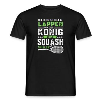 Der König will Squash spielen Squashspieler - Männer T-Shirt - Schwarz - Vorne - AI Model Male 178 light (178cm)