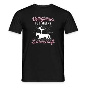 Voltigieren Voltigiererin Pferdesport Geschenk - Männer T-Shirt - Schwarz - Vorne - AI Model Male 178 light (178cm)