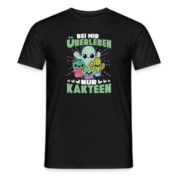 Kleingarten anfänger Bei mir überleben nur - Männer T-Shirt - Schwarz - Vorne - AI Model Male 178 light (178cm)