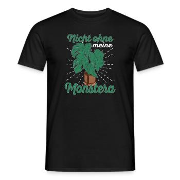 Kleingarten anfänger Nicht ohne meine Monstera - Männer T-Shirt - Schwarz - Vorne - AI Model Male 178 light (178cm)