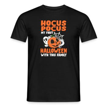 Hokus Pokus mein erstes Halloween mit Familie - Männer T-Shirt - Schwarz - Vorne - AI Model Male 178 light (178cm)