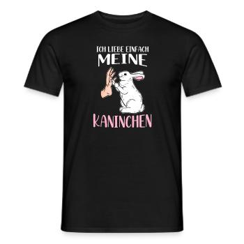 Kaninchen Ich liebe einfach meine Kaninchen - Männer T-Shirt - Schwarz - Vorne - AI Model Male 178 light (178cm)