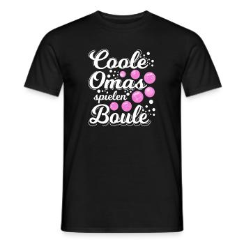 Boulespiel Petanque Coole Omas spielen - Männer T-Shirt - Schwarz - Vorne - AI Model Male 178 light (178cm)