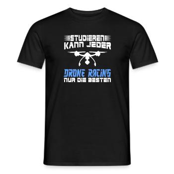 Drohne Studieren kann jeder Drohnenpilot Drone - Männer T-Shirt - Schwarz - Vorne - AI Model Male 178 light (178cm)
