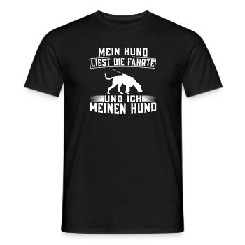 Mein Hund liest die Fährte Hundeliebhaber - Männer T-Shirt - Schwarz - Vorne - AI Model Male 178 light (178cm)