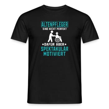Altenpfleger sind perfekt Pflegekraft - Männer T-Shirt - Schwarz - Vorne - AI Model Male 178 light (178cm)