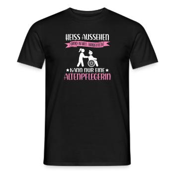 Pflegekraft Senioren Betreuung Pflege - Männer T-Shirt - Schwarz - Vorne - AI Model Male 178 light (178cm)