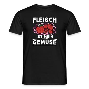 100% Veganfrei Fleischfresser Fleisch Gemüse - Männer T-Shirt - Schwarz - Vorne - AI Model Male 178 light (178cm)
