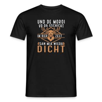 Trachten Bierzelt san mia Dicht Lausbua - Männer T-Shirt - Schwarz - Vorne - AI Model Male 178 light (178cm)