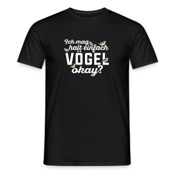 Vögel beobachten Ornithologie Vogelbeobachtung - Männer T-Shirt - Schwarz - Vorne - AI Model Male 178 light (178cm)
