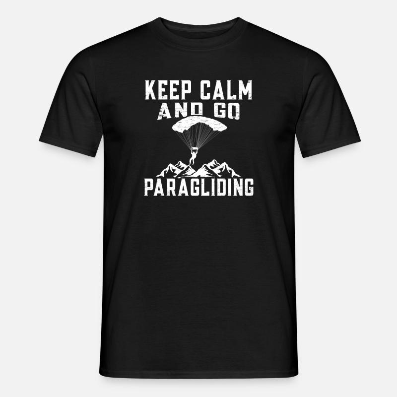 Gleitschirmflieger Paragliding Paragleiter - Männer T-Shirt - Schwarz
