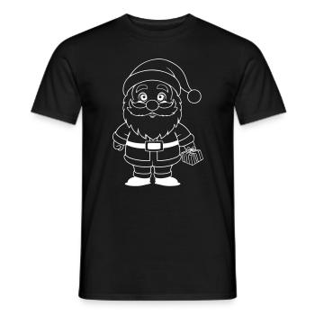 Bande dessinée d’hiver Christmas Man - T-shirt homme - noir - Devant - AI Model Male 178 light (178cm)