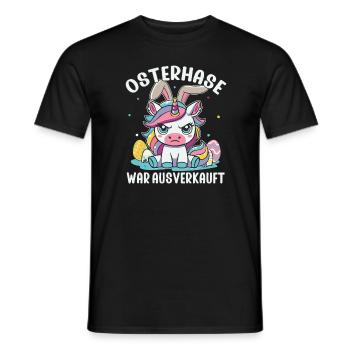 Lustiges Osterhase War Ausverkauft Oster - Männer T-Shirt - Schwarz - Vorne - AI Model Male 178 light (178cm)