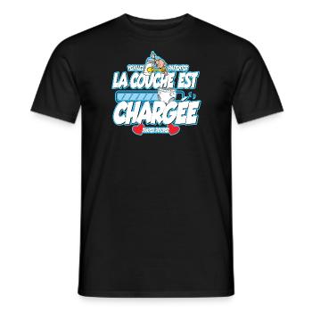 Windelpooper Windel wird beladen Junge Geschenk - Männer T-Shirt - Schwarz - Vorne - AI Model Male 178 light (178cm)
