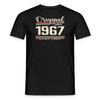 1967 Cadeau D’anniversaire Rétro Vintage 1967 - T-shirt homme - noir - Devant - AI Model Male 178 light (178cm)