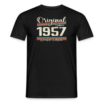 1957 Vintage Retro Geburtstagsgeschenk 1957 - Männer T-Shirt - Schwarz - Vorne - AI Model Male 178 light (178cm)