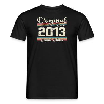 2013 Vintage Retro Geburtstagsgeschenk 2013 - Männer T-Shirt - Schwarz - Vorne - AI Model Male 178 light (178cm)