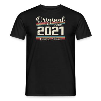 2021 Vintage Retro Geburtstagsgeschenk 2021 - Männer T-Shirt - Schwarz - Vorne - AI Model Male 178 light (178cm)