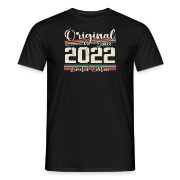 2022 Vintage Retro Geburtstagsgeschenk 2022 - Männer T-Shirt - Schwarz - Vorne - AI Model Male 178 light (178cm)
