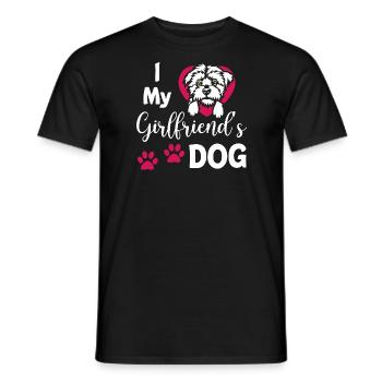 I Love My Girlfriends Dog - Männer T-Shirt - Schwarz - Vorne - AI Model Male 178 light (178cm)
