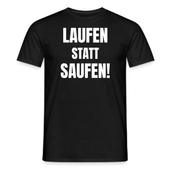 Courir au lieu de boire ! - T-shirt homme - noir - Devant - AI Model Male 178 light (178cm)