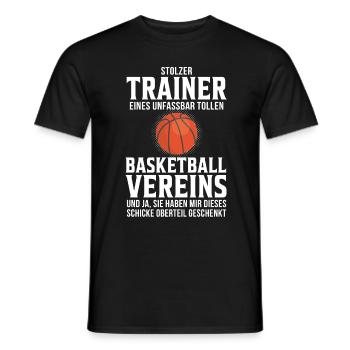 Basketball Trainer Basketballtrainer Geschenk - Männer T-Shirt - Schwarz - Vorne - AI Model Male 178 light (178cm)