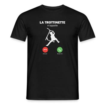 la Trottinette m'appelle - T-shirt homme - noir - Devant - AI Model Male 178 light (178cm)