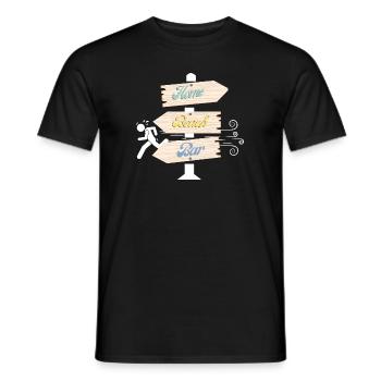 Panneau home beach bar - T-shirt homme - noir - Devant - AI Model Male 178 light (178cm)