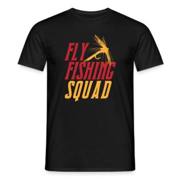 Équipe de pêche Pêche à la mouche - T-shirt homme - noir - Devant - AI Model Male 178 light (178cm)