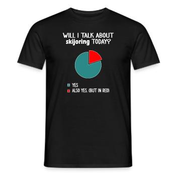 skijoring talk chien de ski zughund skijöring - T-shirt homme - noir - Devant - AI Model Male 178 light (178cm)