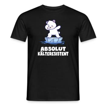 eisbader kälteresistenter eisbär geht eisbaden - Männer T-Shirt - Schwarz - Vorne - AI Model Male 178 light (178cm)