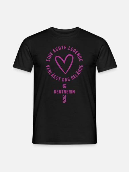 Eine echte Legende - Rentnerin ab 2025 - Ruhestand - Männer T-Shirt - Schwarz